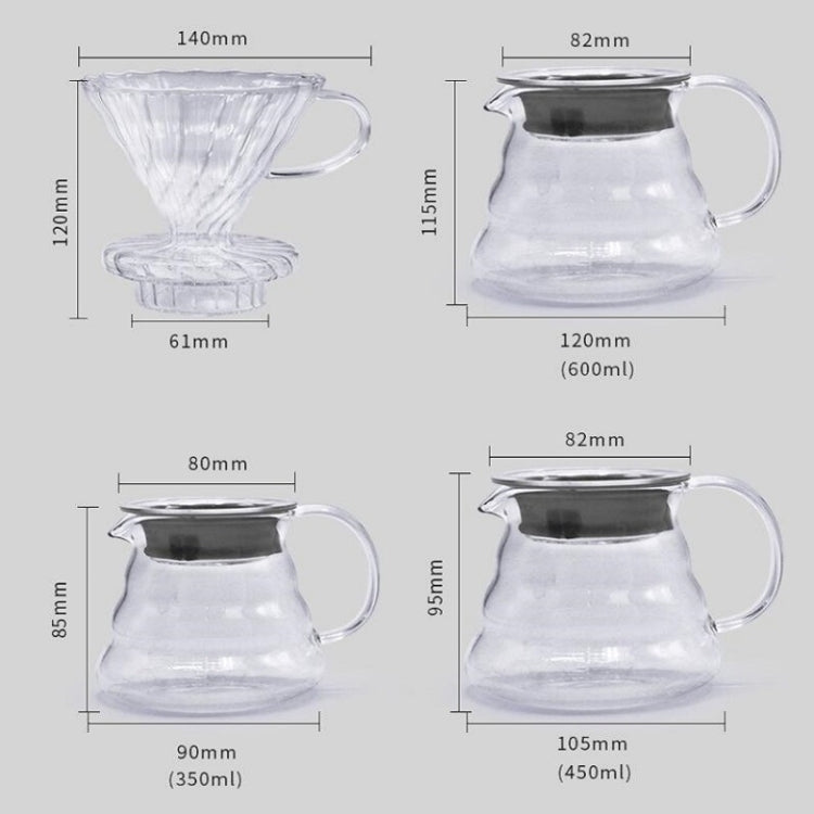 Heat-resistant Hand-made Coffee Glass Pot Cloud Coffee Sharing Pot, Specification:600ml Integrated Glass Filter Cup - free shipping - PMC TechLife - Order now!