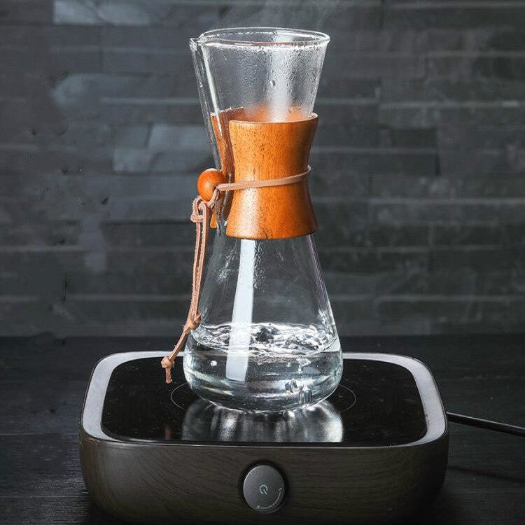 Heat Resistant Glass Coffee Pot Convenient Hand Made Pot, Specification:600ml Coffee Pot with Strainer - free shipping - PMC TechLife - Order now!