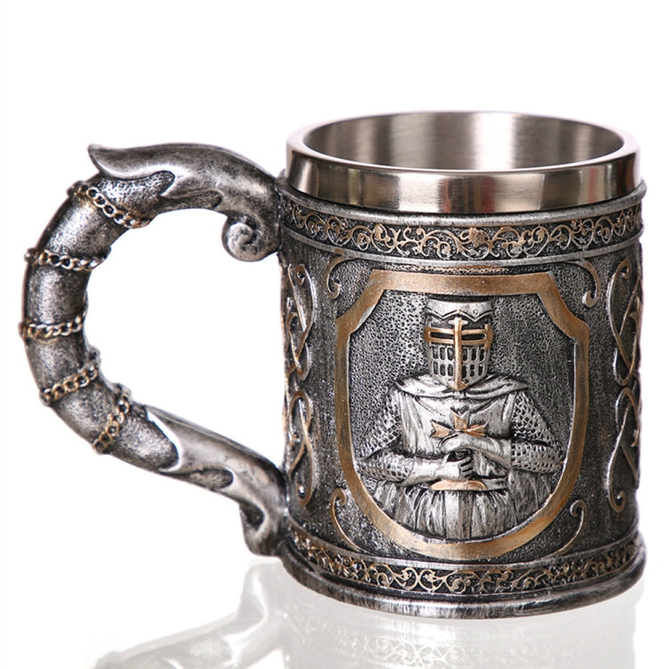 3D Viking Skull Coffee Beer Mug Skull Mug Beer Wine Drink Gift Stainless Steel Knight Decorative Cup for Men Mug - free shipping - PMC TechLife - Order now!