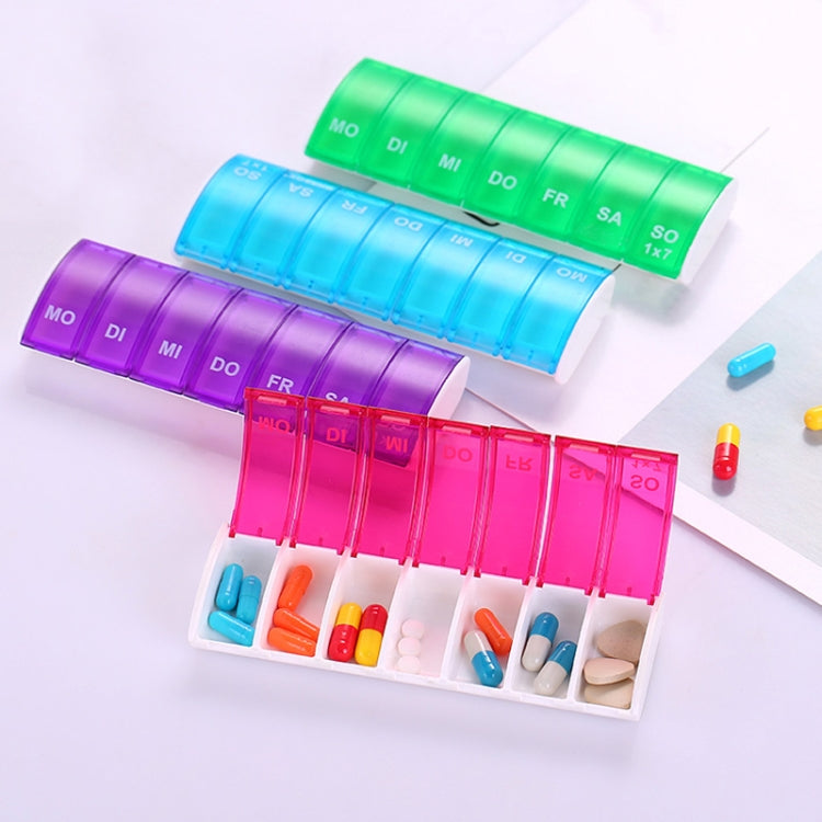 Portable Seven-part Mini Storage Pill Box(Red) - Pill Boxes by PMC TechLife | Online Shopping South Africa | PMC TechLife | Buy Now Pay Later Mobicred