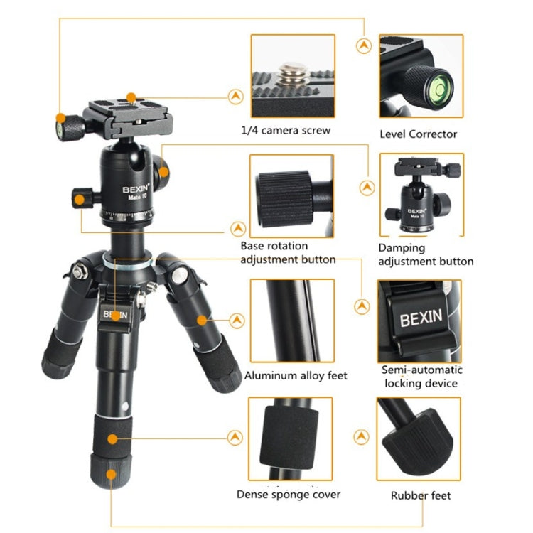 BEXIN Mate 10 Mobile Phone Camera Desktop Aluminum Alloy Tripod Mount Live Broadcast Selfie Stick Tripod - free shipping - PMC TechLife - Order now!