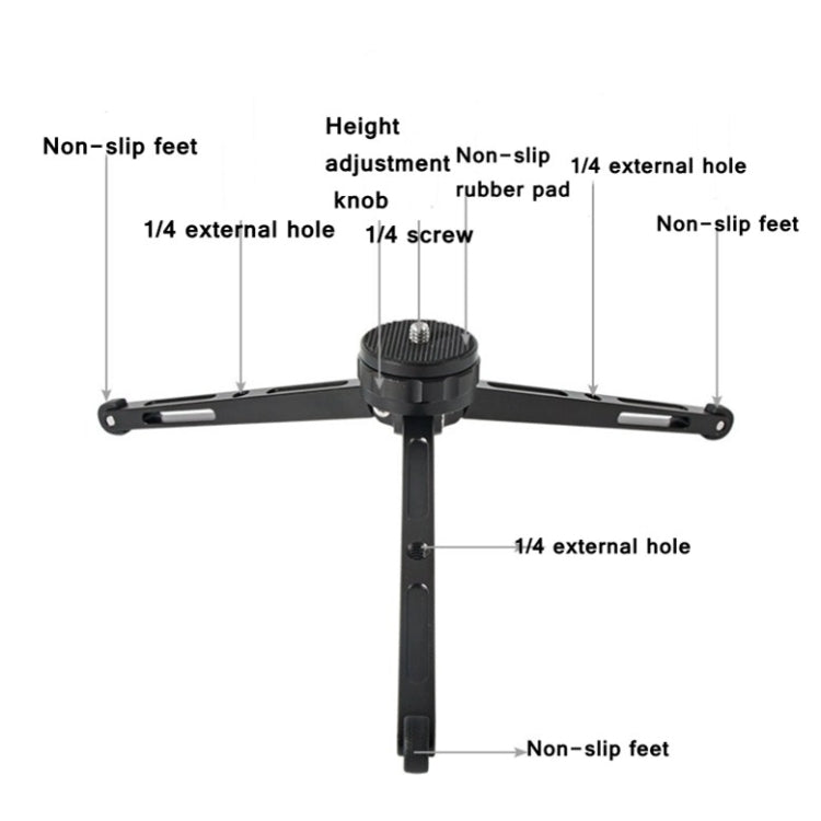 BEXIN Pocket Mini Metal Desktop Tripod Mount Live Broadcast Tripod - Tripods by BEXIN | Online Shopping South Africa | PMC TechLife | Buy Now Pay Later Mobicred