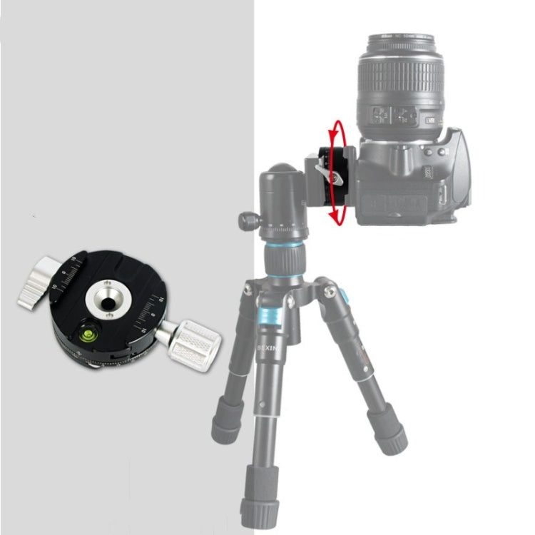 BEXIN QJ07 360 Degree Rotation Panoramic Clip Holder Pan/tilt Tripod Quick Release Plate - Quick Release Plate by BEXIN | Online Shopping South Africa | PMC TechLife | Buy Now Pay Later Mobicred