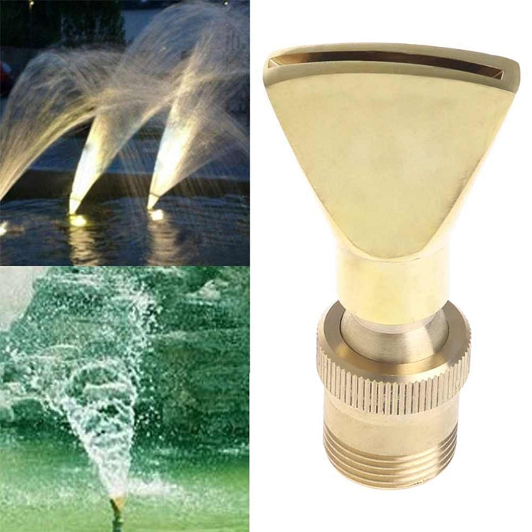 Water View Rockery Fountain All Copper Stainless Steel Adjustable Universal Fan-shaped Flat Nozzle, Size:1.5���(Brass) - Watering & Irrigation by PMc TechLife | Online Shopping South Africa | PMc TechLife | Buy Now Pay Later Mobicred