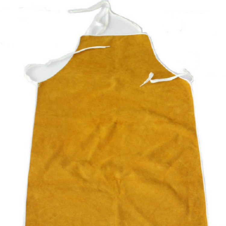 Full Leather Electric Welding Apron High Temperature Fireproof Star Splash Protective Clothing(Orange) - Protective Clothing by PMC TechLife | Online Shopping South Africa | PMC TechLife