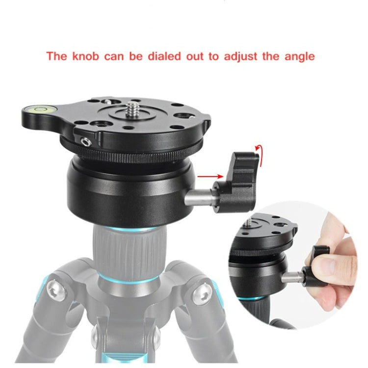 BEXIN DY-60N 1/4 inch Thread Dome Professional Tripod Leveling 360 Degree Panorama Head Base with Bubble Level & 3/8 inch Screw Adapter - Tripod Heads by BEXIN | Online Shopping South Africa | PMC TechLife | Buy Now Pay Later Mobicred