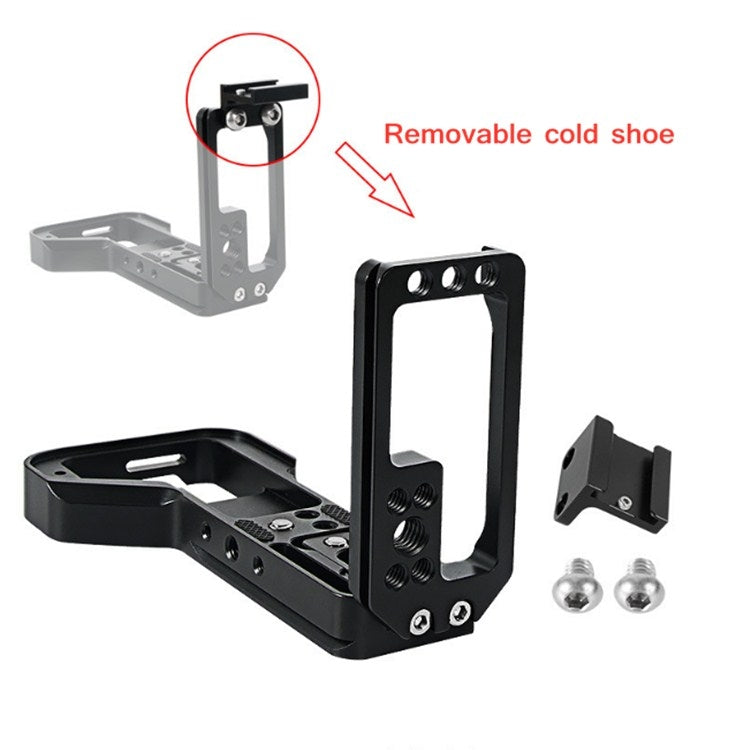 BEXIN Push-Pull Type Vertical Shoot Quick Release L Plate Bracket Base Holder with Hot Shoe for Sony ILCE-7RM4 / A7R4 / A7R IV - free shipping - PMC TechLife - Order now!