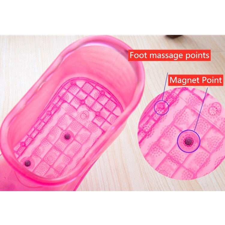 Magnet Portable Household Plastic High Tube Bubble Foot Shoes Bubble Bucket, Size:Height 16.5CM 42 Yards(Rose Red) - free shipping - PMC TechLife - Order now!