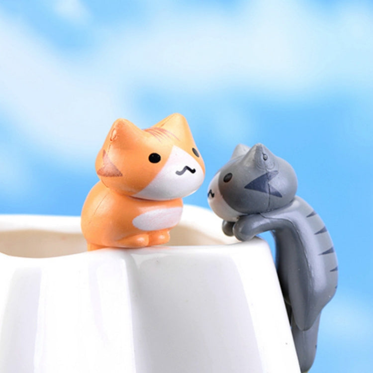 2 Sets Fleshy Flower Pot Moss Micro Landscape Doll Cute Cat Decoration Doll Cake DIY Assembly Ornaments - free shipping - PMC TechLife - Order now!