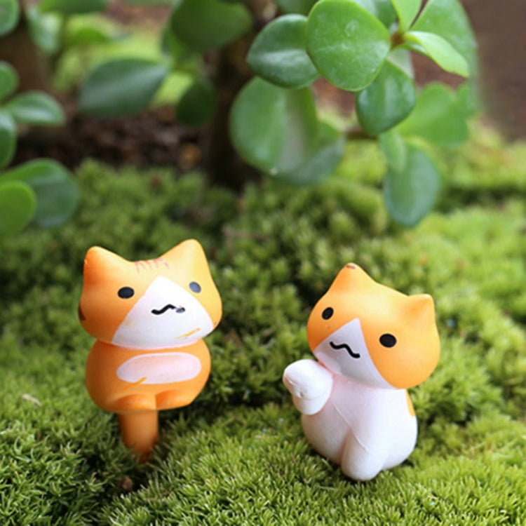 2 Sets Fleshy Flower Pot Moss Micro Landscape Doll Cute Cat Decoration Doll Cake DIY Assembly Ornaments - free shipping - PMC TechLife - Order now!