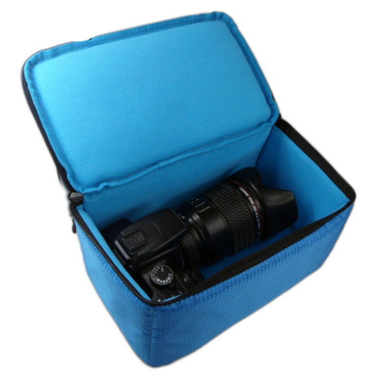 Water-resistant DSLR Padded insert Case Waterproof Zipper Removable Partition Camera Bags(Blue) - free shipping - PMC TechLife - Order now!