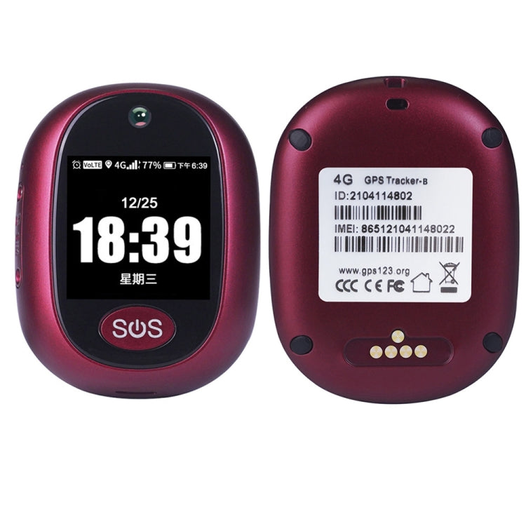 REACHFAR RF-V45-B Mini Touch Screen GPS Smart Tracker Pendant, Support SOS / Camera / Health Management / Video Calling / 4G LTE, For North America / South America(Wine Red) - free shipping - PMC TechLife - Order now!