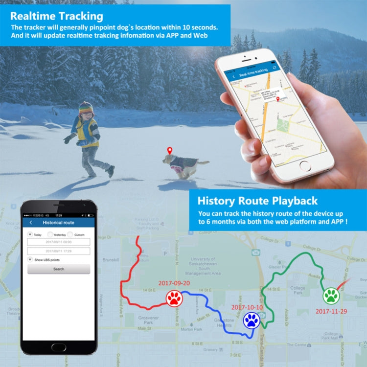 TK-909 GPS / GPRS / GSM Pet Locator Pet Collar Real-time Tracking Device - free shipping - PMC TechLife - Order now!