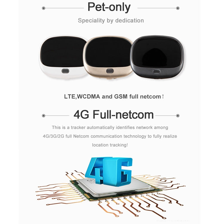 RF-V43 A Style IP67 Waterproof GPS + LBS + WiFi Pet Locator Pet Collar Tracking Device For Asia/Europe/Africa/Australia(Black) - Pet Tracker by PMC TechLife | Online Shopping South Africa | PMC TechLife