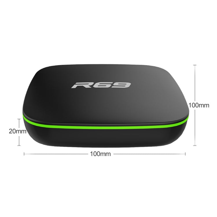 R69 1080P HD Smart TV BOX Android 4.4 Media Player with Remote Control, Quad Core Allwinner H3, RAM: 1GB, ROM: 8GB, 2.4G WiFi, LAN, UK Plug - Allwinner H3 by PMC TechLife | Online Shopping South Africa | PMC TechLife | Buy Now Pay Later Mobicred