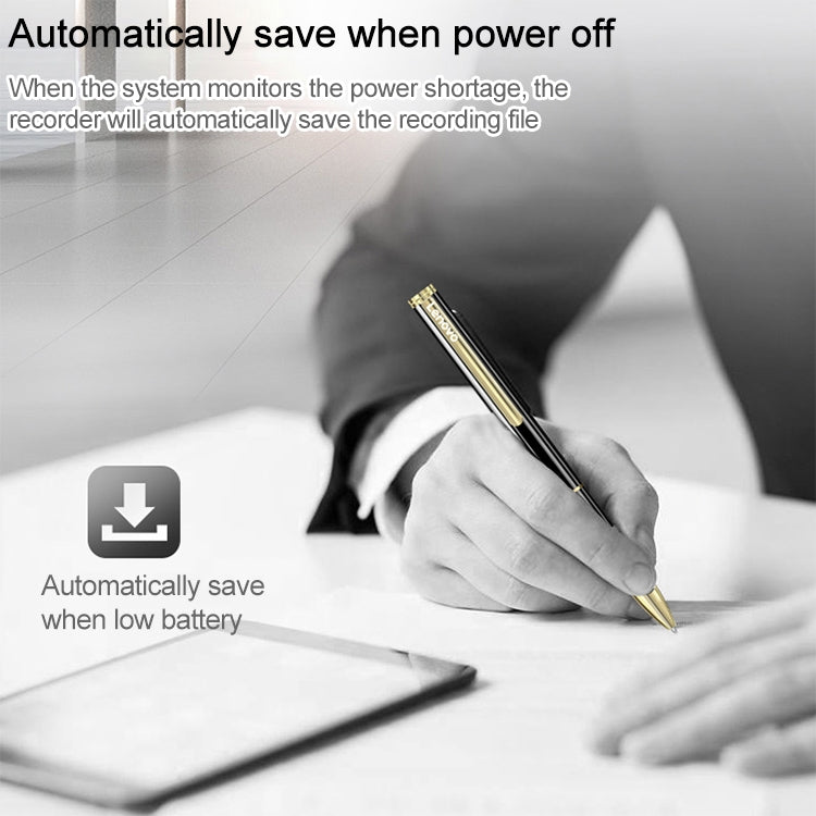 Original Lenovo B628 32GB Intelligent Voice Control Noise Reduction Pen Shape Recording Pen - Recording Pen by Lenovo | Online Shopping South Africa | PMC TechLife