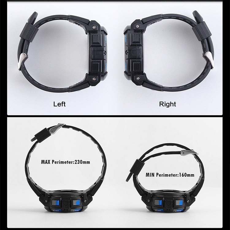 SKMEI 1258 Multifunctional Outdoor Sports Noctilucent Waterproof Wrist Watch, Size: S(Black) - free shipping - PMC TechLife - Order now!