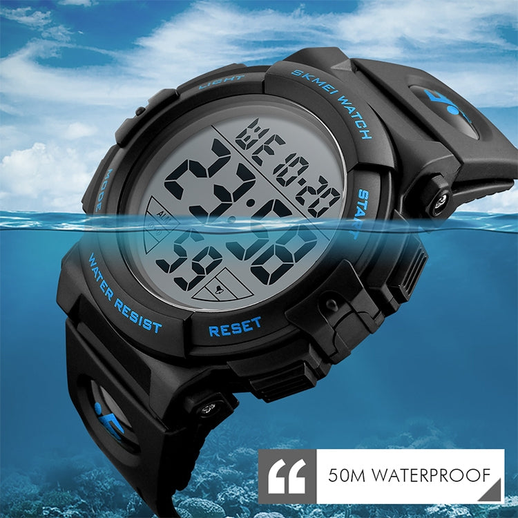 SKMEI 1258 Multifunctional Outdoor Sports Noctilucent Waterproof Wrist Watch, Size: S(Blue) - free shipping - PMC TechLife - Order now!