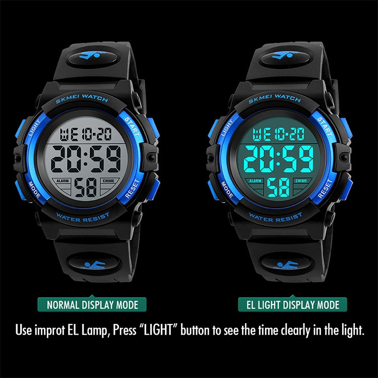 SKMEI 1258 Multifunctional Outdoor Sports Noctilucent Waterproof Wrist Watch, Size: S(Blue) - free shipping - PMC TechLife - Order now!