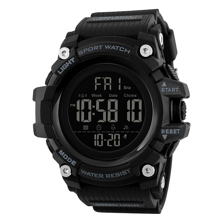 SKMEI 1384 Multifunctional Men Outdoor Fashion Noctilucent Waterproof LED Digital Watch (Black) - free shipping - PMC TechLife - Order now!