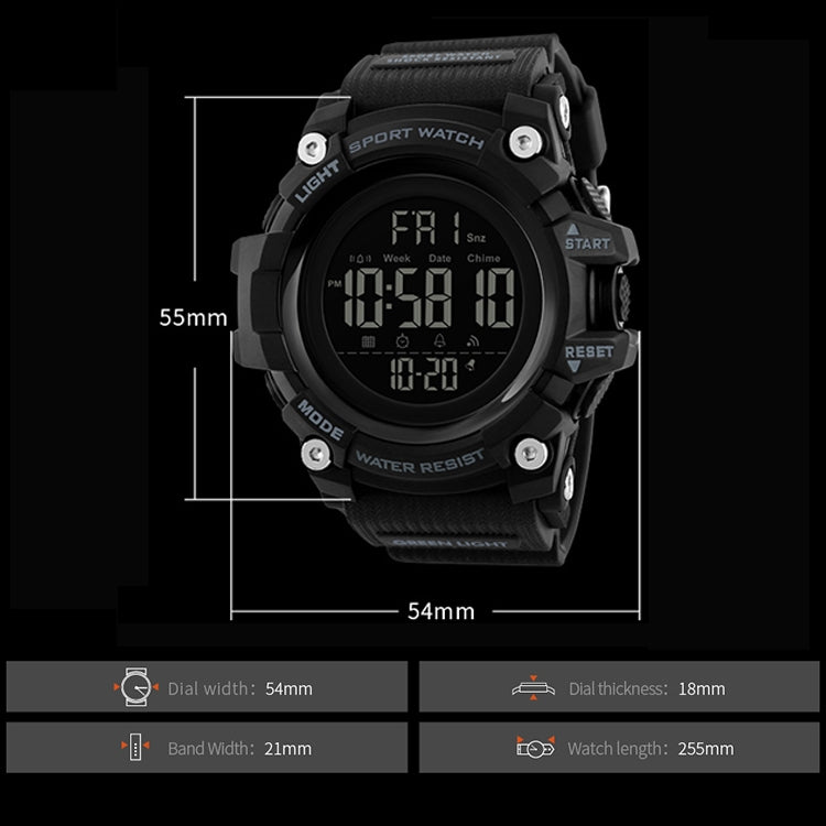 SKMEI 1384 Multifunctional Men Outdoor Fashion Noctilucent Waterproof LED Digital Watch (Black) - free shipping - PMC TechLife - Order now!