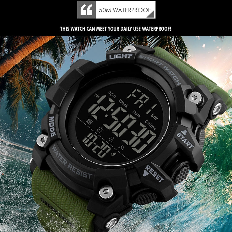 SKMEI 1384 Multifunctional Men Outdoor Fashion Noctilucent Waterproof LED Digital Watch (Khaki) - free shipping - PMC TechLife - Order now!