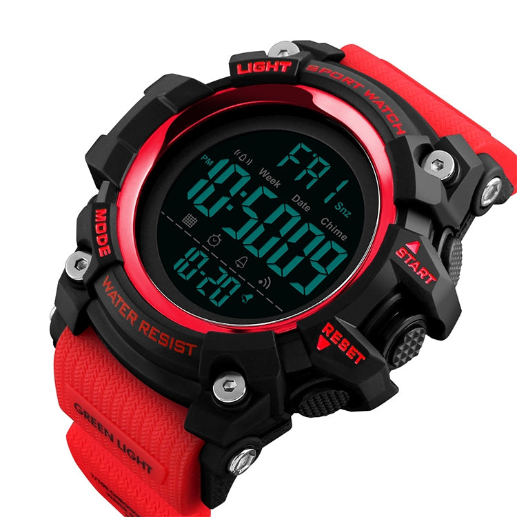SKMEI 1384 Multifunctional Men Outdoor Fashion Noctilucent Waterproof LED Digital Watch (Red) - free shipping - PMC TechLife - Order now!