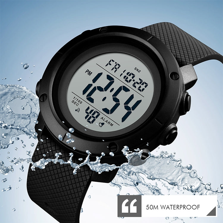 SKMEI 1426 Multifunctional Outdoor Fashion Noctilucent Waterproof White Machine Rubber Ring Digital Watch(Black) - free shipping - PMC TechLife - Order now!