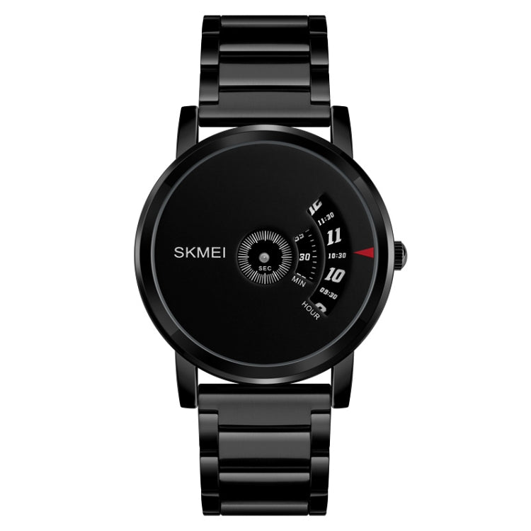 SKMEI 1260 Fashion Creative Pointer 30m Waterproof Quartz Wrist Watch with Stainless Steel Watchband(Black) - free shipping - PMC TechLife - Order now!