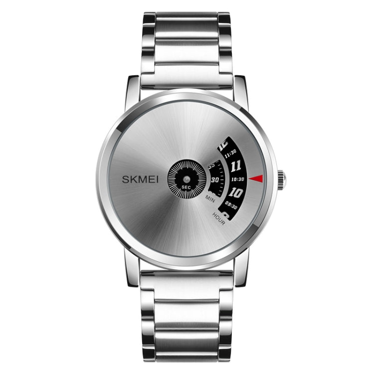 SKMEI 1260 Fashion Creative Pointer 30m Waterproof Quartz Wrist Watch with Stainless Steel Watchband(Silver) - free shipping - PMC TechLife - Order now!