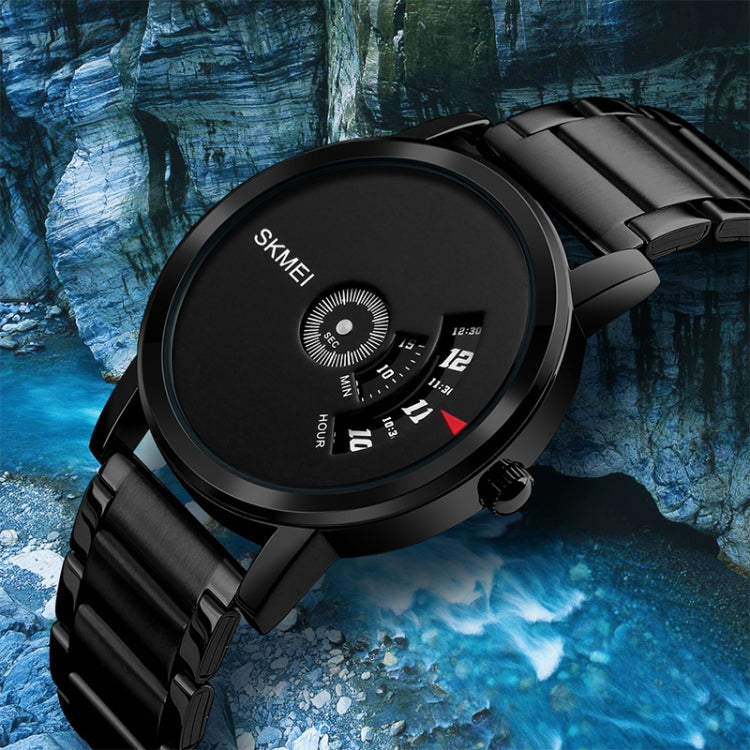 SKMEI 1260 Fashion Creative Pointer 30m Waterproof Quartz Wrist Watch with Stainless Steel Watchband(Silver) - free shipping - PMC TechLife - Order now!