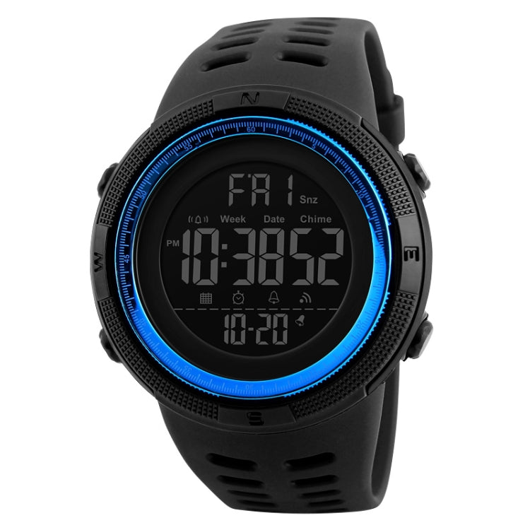 SKMEI 1251 Men Fashionable Outdoor 50m Waterproof Sports Watch Digital Watch with PU Watchband(Blue) - free shipping - PMC TechLife - Order now!