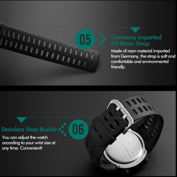 SKMEI 1251 Men Fashionable Outdoor 50m Waterproof Sports Watch Digital Watch with PU Watchband(Blue) - free shipping - PMC TechLife - Order now!