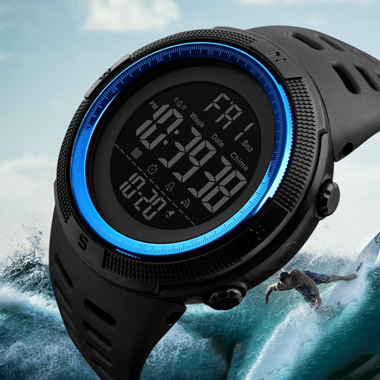 SKMEI 1251 Men Fashionable Outdoor 50m Waterproof Sports Watch Digital Watch with PU Watchband(Coffee) - free shipping - PMC TechLife - Order now!