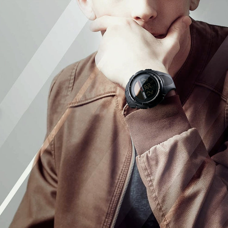 SKMEI 1405 Fashion Solar Power Outdoor Sports Watch Multifunctional 50m Waterproof Men Digital Watch(Black) - free shipping - PMC TechLife - Order now!