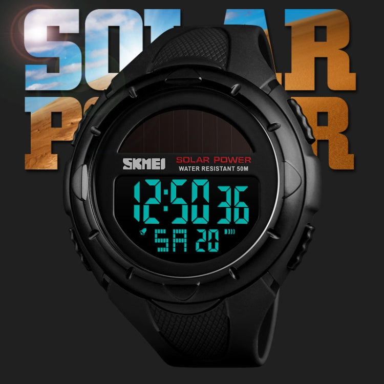 SKMEI 1405 Fashion Solar Power Outdoor Sports Watch Multifunctional 50m Waterproof Men Digital Watch(Khaki) - free shipping - PMC TechLife - Order now!
