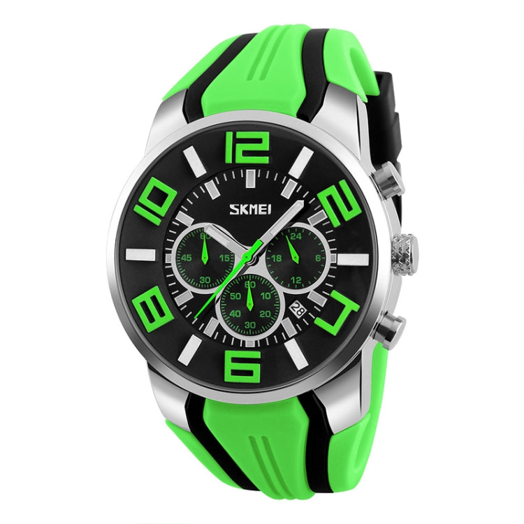 SKMEI 9128 Fashion Multifunctional 3D Large Dial Sports Wristwatch 30m Waterproof Quartz Watch(Green) - free shipping - PMC TechLife - Order now!
