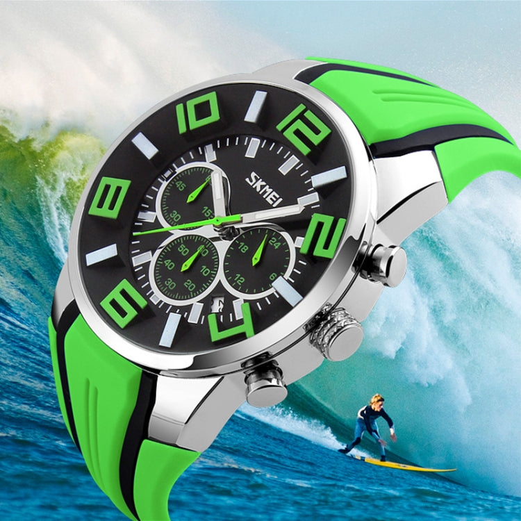 SKMEI 9128 Fashion Multifunctional 3D Large Dial Sports Wristwatch 30m Waterproof Quartz Watch(Blue) - free shipping - PMC TechLife - Order now!