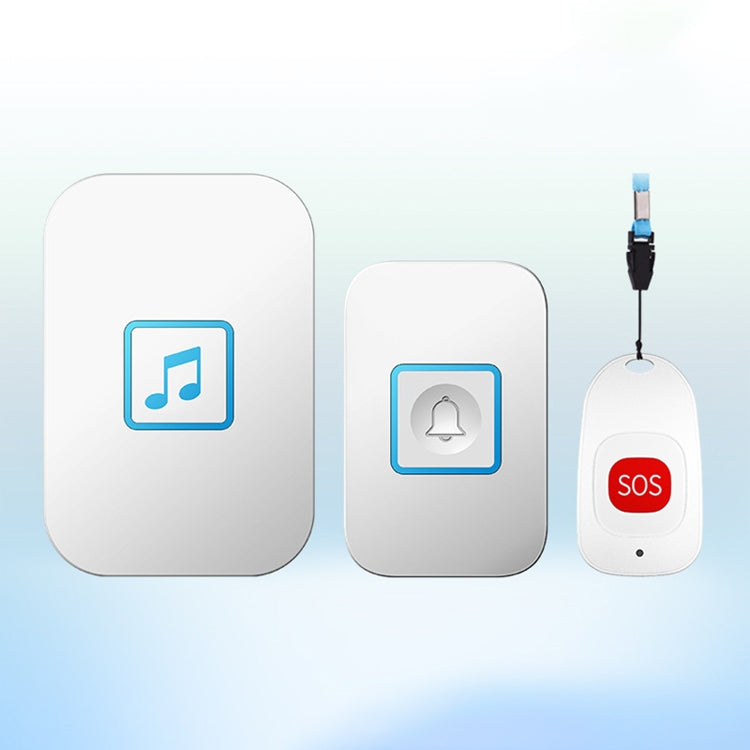 CACAZI C86 Wireless SOS Pager Doorbell Old man Child Emergency Alarm Remote Call Bell, US Plug(White) - Wireless Doorbell by CACAZI | Online Shopping South Africa | PMC TechLife | Buy Now Pay Later Mobicred