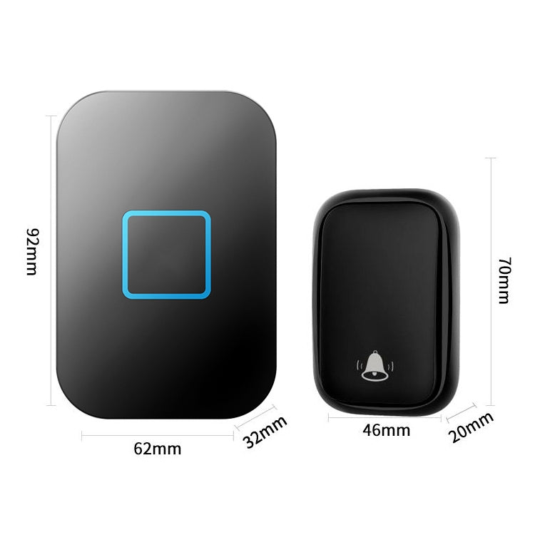CACAZI FA88 Self-Powered Smart Home Wireless Doorbell, UK Plug(Black) - Wireless Doorbell by CACAZI | Online Shopping South Africa | PMC TechLife | Buy Now Pay Later Mobicred