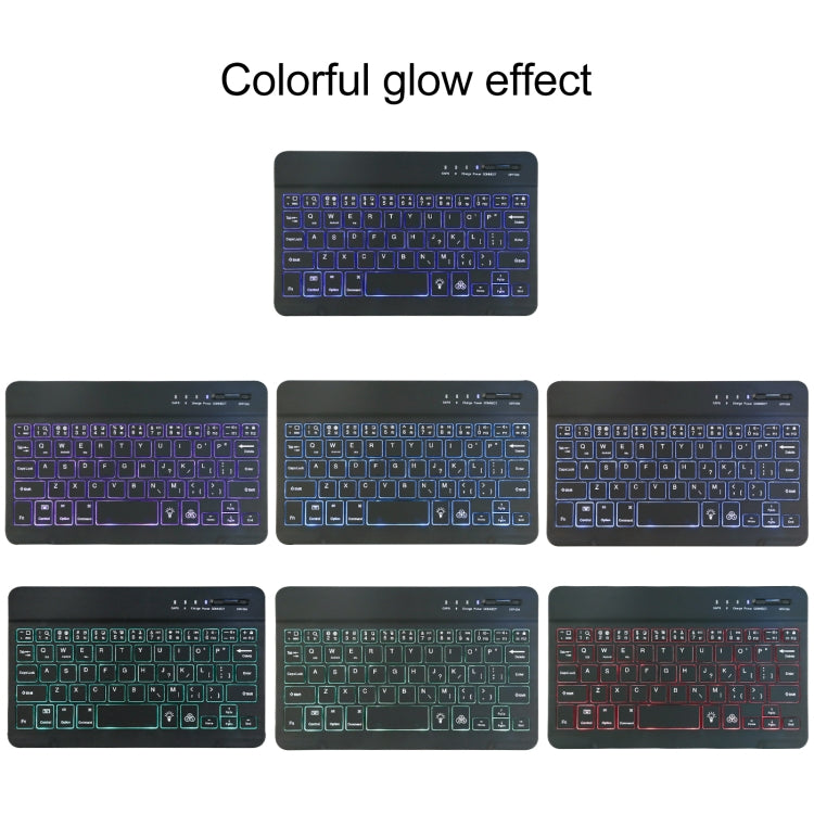 A06S Detachable Lambskin Texture Ultra-thin TPU Backlight Bluetooth Keyboard Leather Tablet Case with Stand For iPad mini 6 (Blue) - For iPad mini by PMC TechLife | Online Shopping South Africa | PMC TechLife