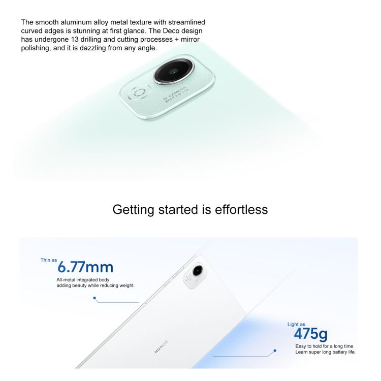 Honor Pad X9 Pro WiFi Tablet PC, 11.5 inch 8GB+256GB MagicOS 9.0 Qualcomm Snapdragon 685 Octa Core (White) - free shipping - PMc TechLife - Order now!