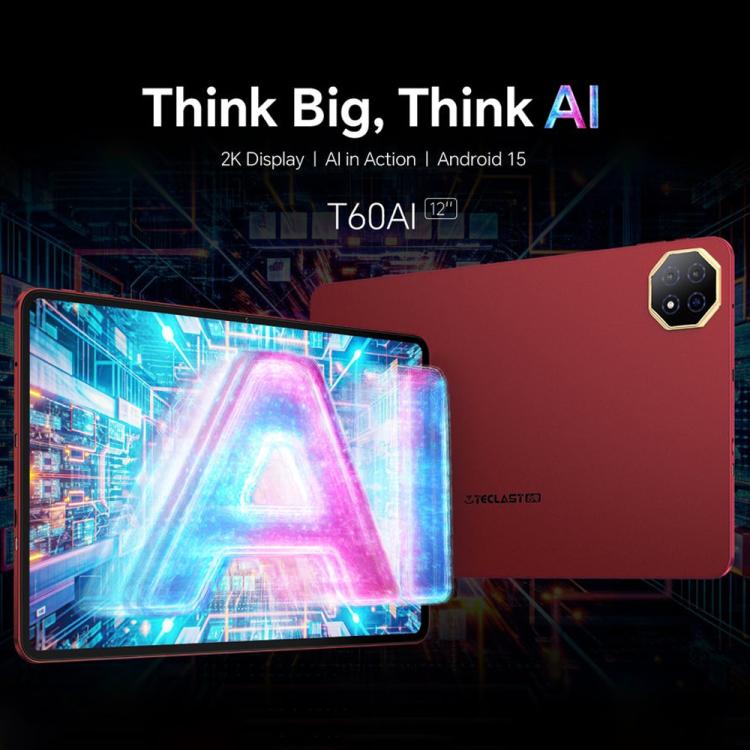 Teclast T60AI WiFi Tablet PC, 6GB+128GB, 12 inch Android 15 Allwinner A733 Octa Core with NPU - free shipping - PMc TechLife - Order now!