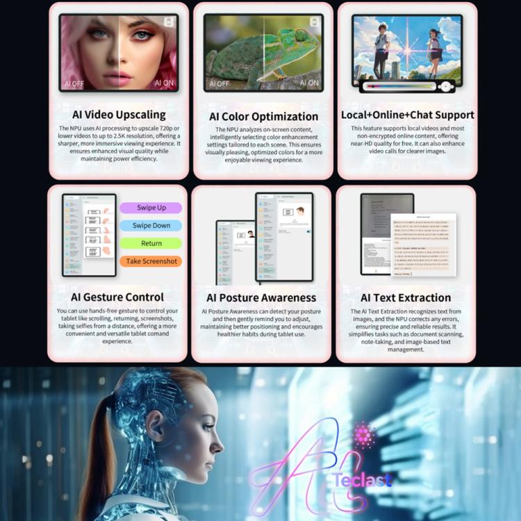 Teclast T60AI WiFi Tablet PC, 6GB+128GB, 12 inch Android 15 Allwinner A733 Octa Core with NPU - free shipping - PMc TechLife - Order now!