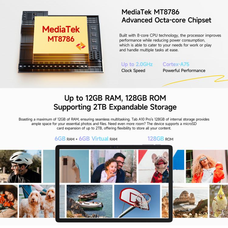 Ulefone Tab A10 Pro Tablet PC, 6GB+128GB, 11 inch Android 14 MediaTek MT8786 Octa Core 4G Network, EU Plug (Space Grey) - free shipping - PMc TechLife - Order now!