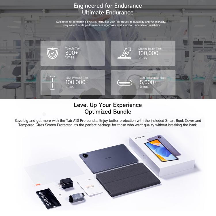 Ulefone Tab A10 Pro Tablet PC, 6GB+128GB, 11 inch Android 14 MediaTek MT8786 Octa Core 4G Network, EU Plug (Space Grey) - free shipping - PMc TechLife - Order now!