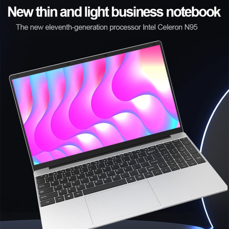 H15 15.6 inch Ultrathin Laptop, 16GB+128GB, Windows 11 Intel Processor N95 Quad Core, EU Plug (Silver) - free shipping - PMc TechLife - Order now!