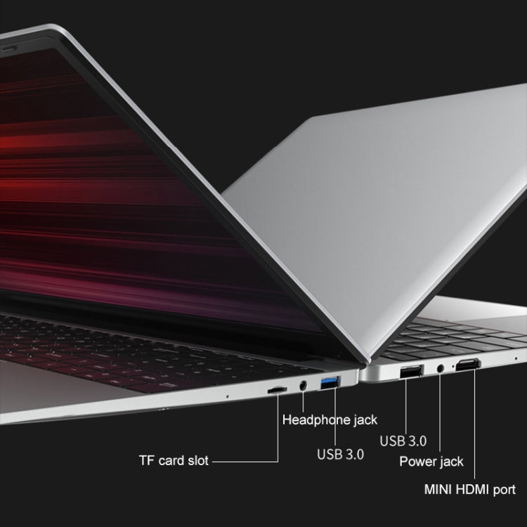 H15 15.6 inch Ultrathin Laptop, 16GB+256GB, Windows 11 Intel Processor N95 Quad Core, EU Plug (Silver) - free shipping - PMc TechLife - Order now!
