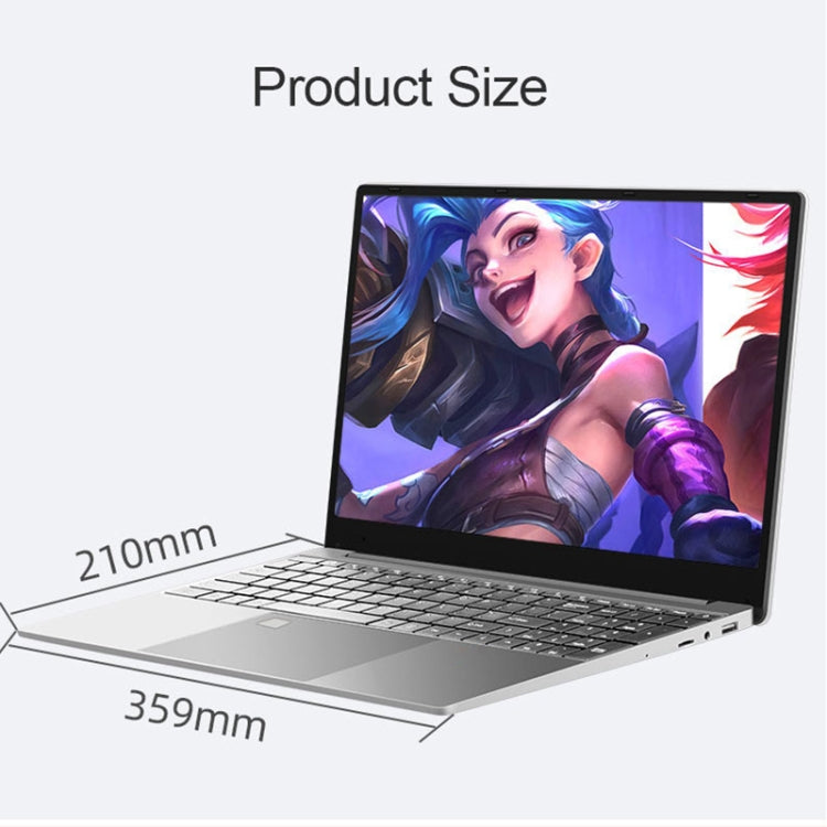 H15 15.6 inch Ultrathin Laptop, 16GB+128GB, Windows 11 Intel Celeron N5095 Quad Core, EU Plug (Silver) - free shipping - PMc TechLife - Order now!