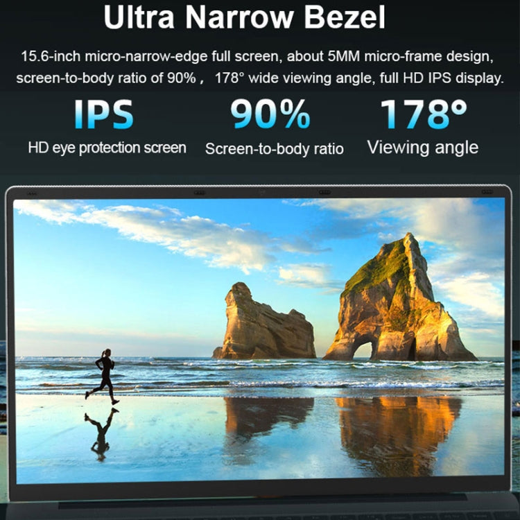 H15 15.6 inch Ultrathin Laptop, 16GB+256GB, Windows 11 Intel Celeron N5095 Quad Core, US Plug (Silver) - free shipping - PMc TechLife - Order now!